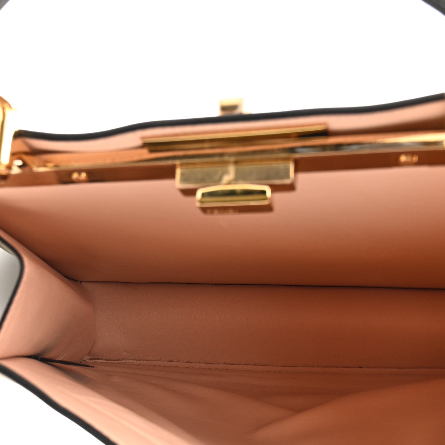 Fendi Vitello Seta Shiny Nappa Medium Peekaboo I SEE U Satchel Avocado Light Rose 5 of 14
