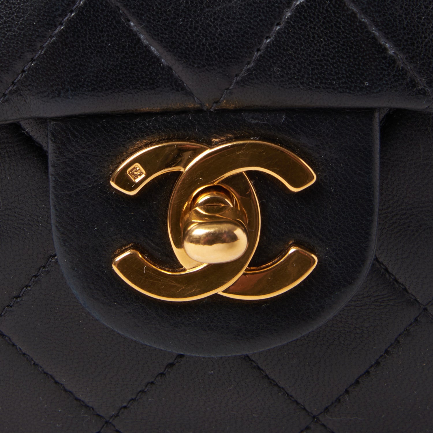 Chanel Lambskin Quilted Mini Square Flap Black 7 of 9