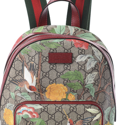 Gucci GG Supreme Monogram Tian Web Small Day Backpack Beige Multicolor Red 8 of 8
