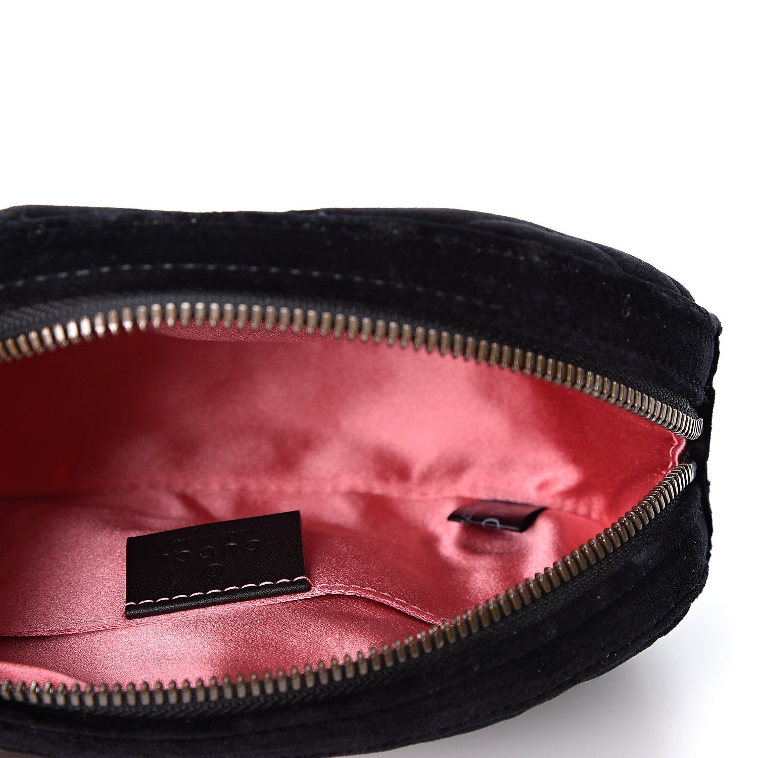 Gucci Velvet Matelasse GG Marmont Belt Bag 85 34 Black 4 of 10