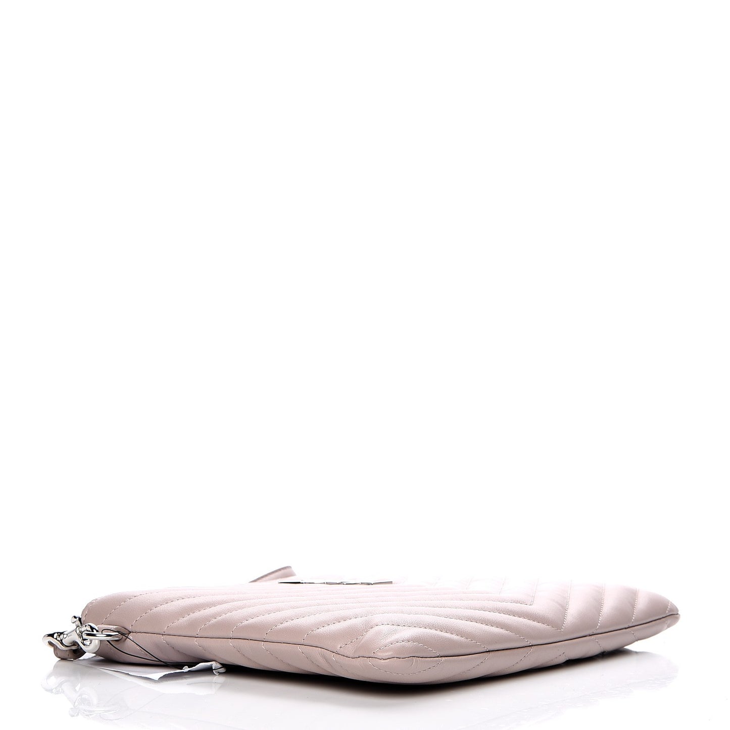 Calfskin Matelasse Chevron Monogram A5 Wristlet Rose Poudre
