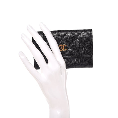 Chanel Caviar Quilted Flap Card Holder Black 2 of 8