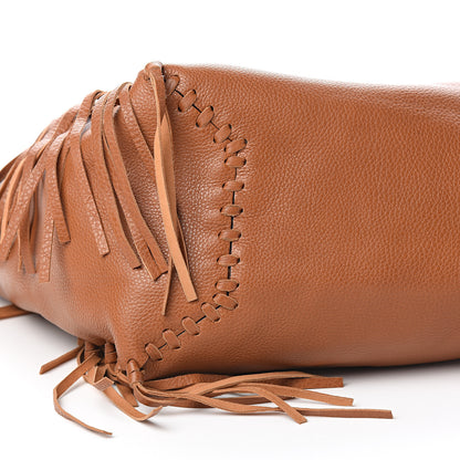 Valentino Garavani Grained Calfskin C-Rockee Fringe Tote Light Cuir 6 of 8