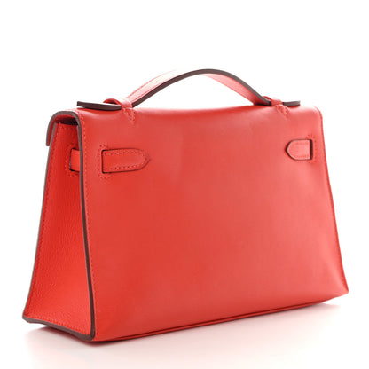 Hermes Swift Kelly Pochette Clutch Capucine 3 of 9