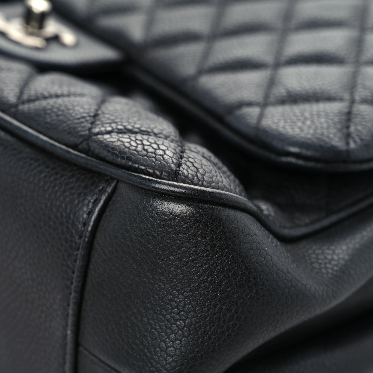 Chanel Caviar Quilted Medium Rock In Rome Single Flap Black 9 of 21