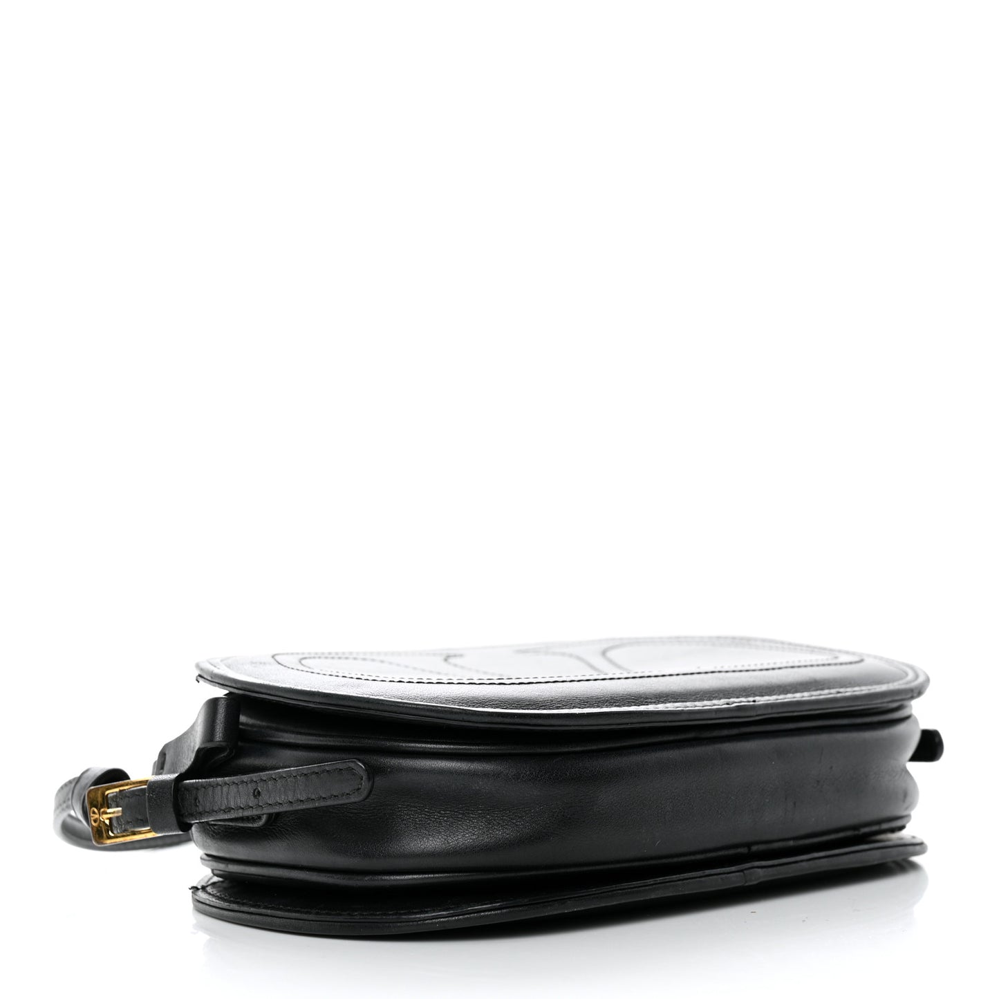 Calfskin Small Logo Go Crossbody Bag Black