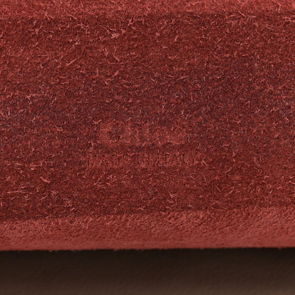 Chloe Calfskin Crocodile Embossed Aby Chain Shoulder Bag Pink Red 6 of 10