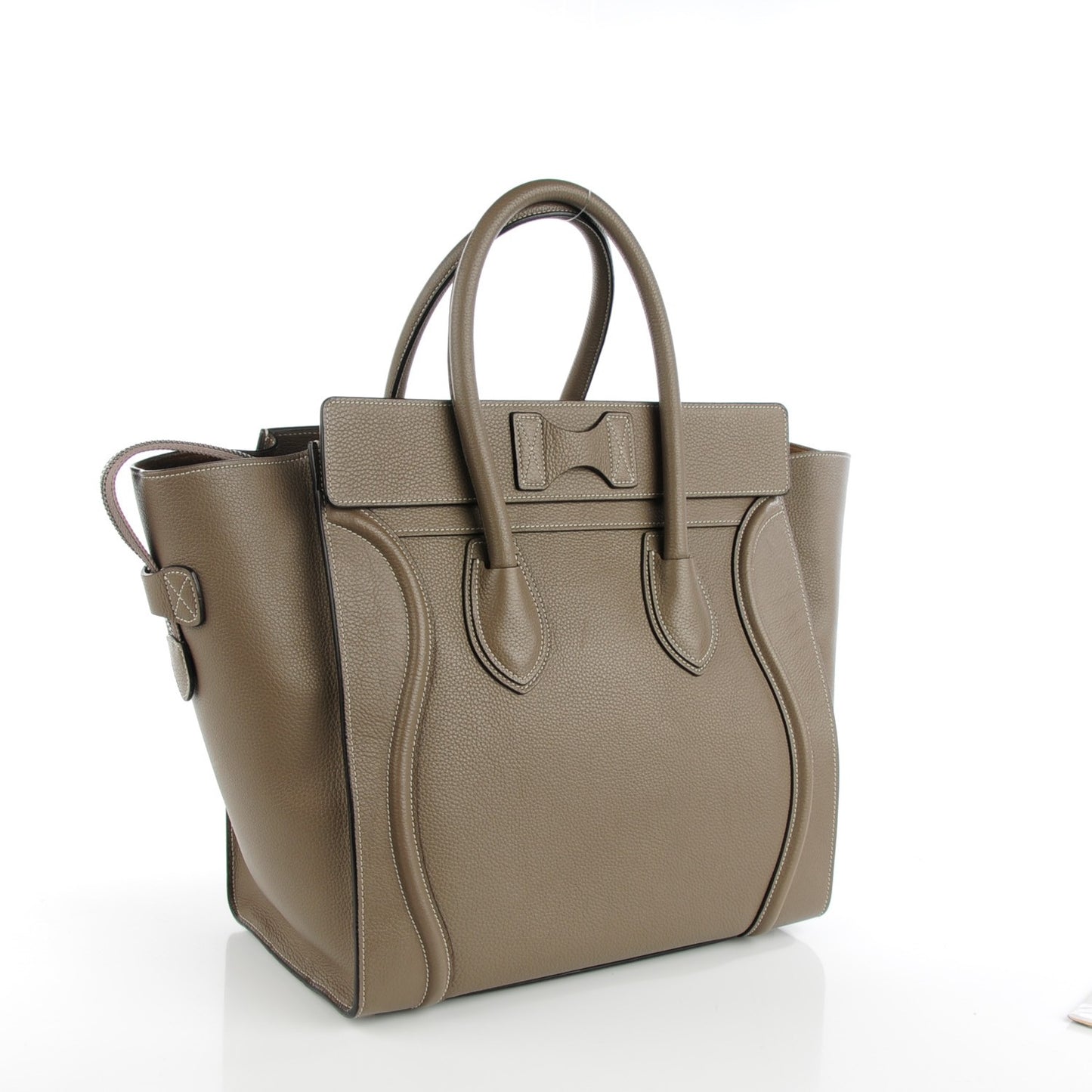 Drummed Calfskin Mini Luggage Souris