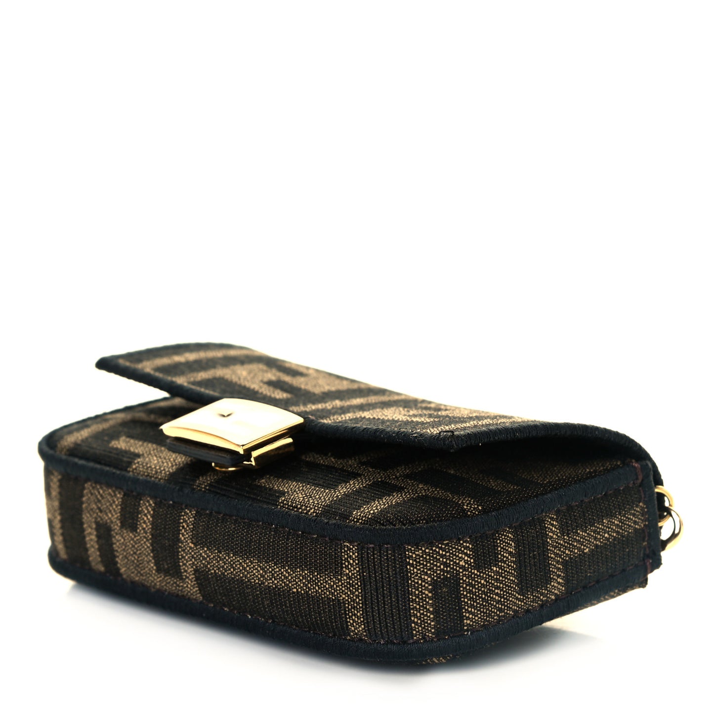 Fabric Jacquard FF 1974 Nano Baguette Charm Tobacco Moro Black