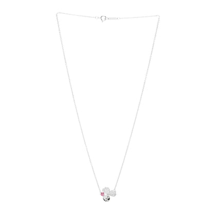 Tiffany Platinum Diamond Pink Tourmaline Paper Flowers Pendant Necklace 3 of 4