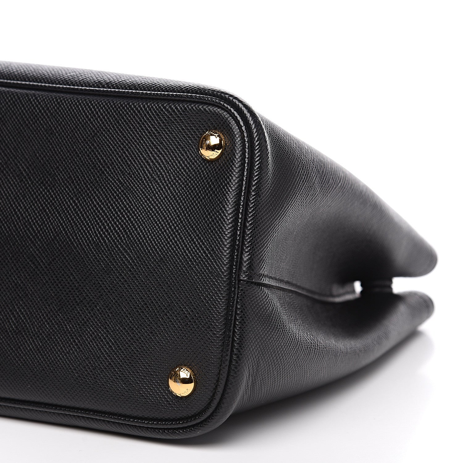 Prada Saffiano Cuir Medium Double Bag Black Fuoco 8 of 9