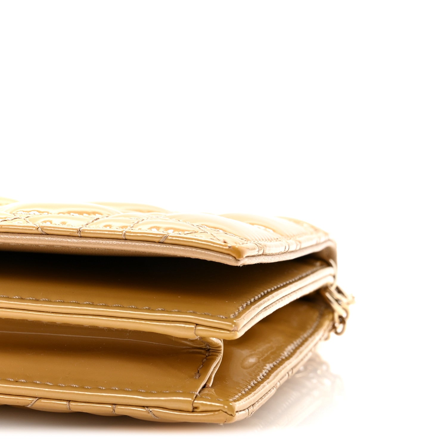 Christian Dior Patent Cannage Lady Dior Convertible Clutch Beige 9 of 9