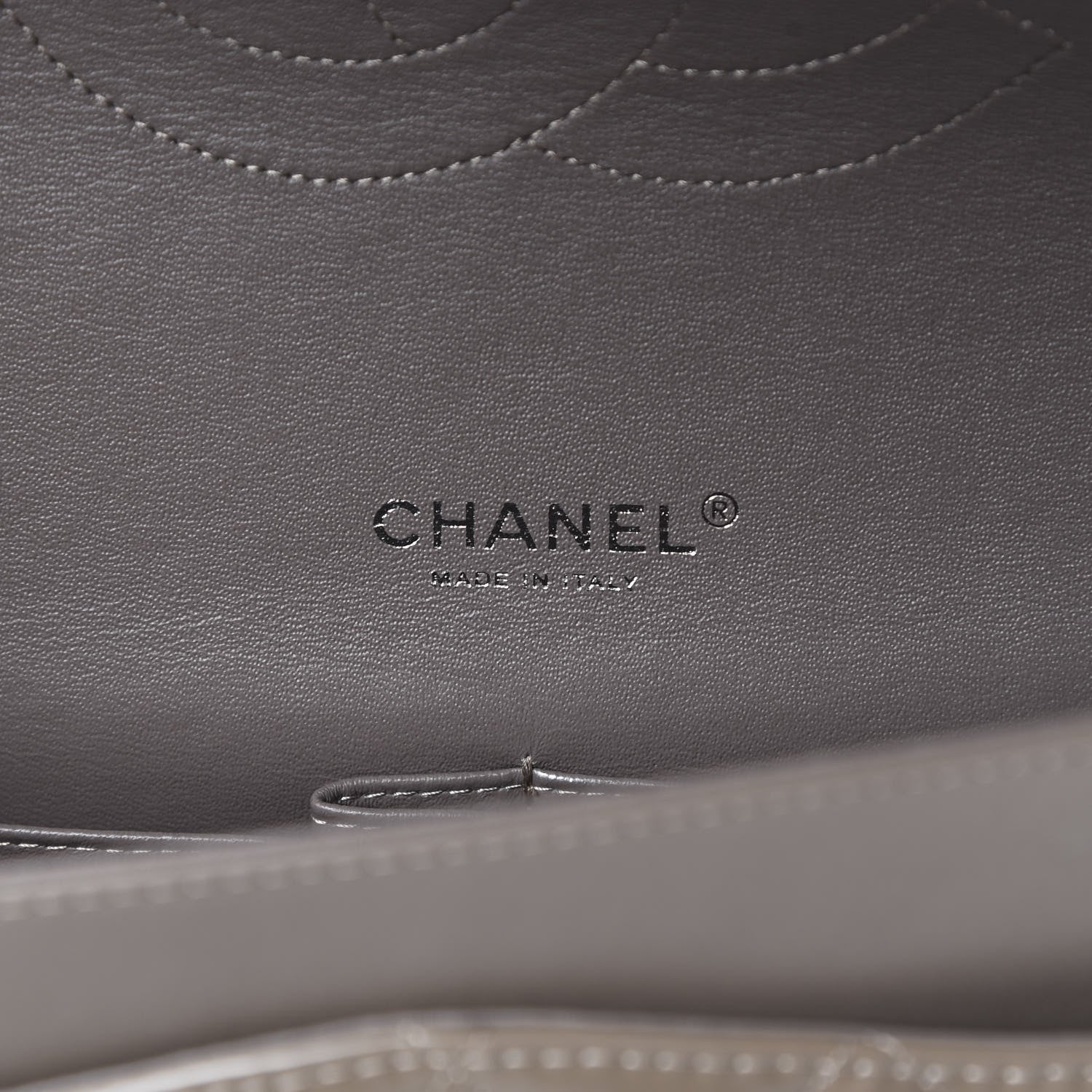 Chanel Patent Calfskin Quilted Maxi Double Flap Grey 6 of 10