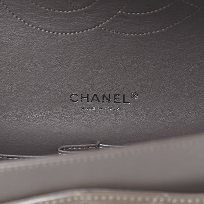 Chanel Patent Calfskin Quilted Maxi Double Flap Grey 6 of 10