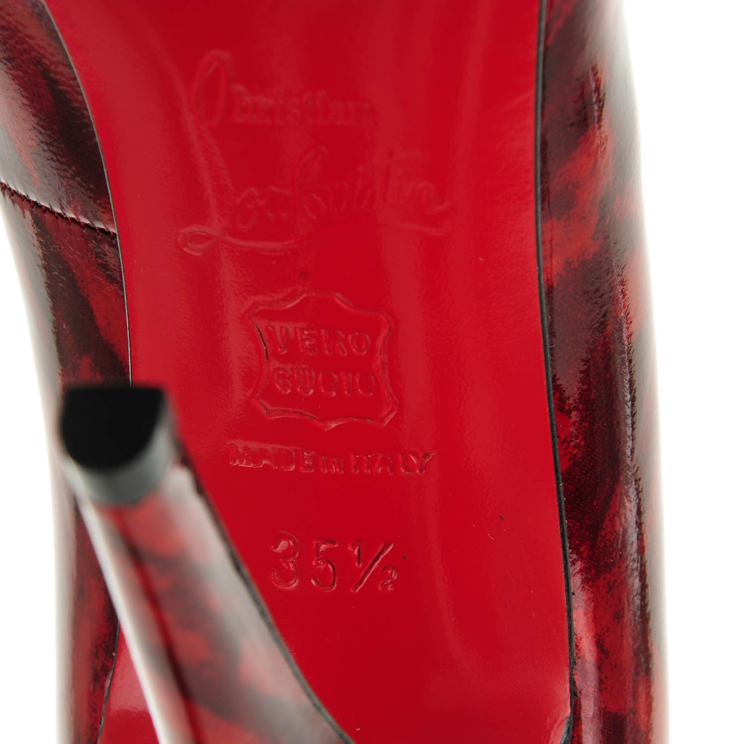 Christian Louboutin Patent Decollette 868 100 Pumps 35.5 Red Karey 6 of 7