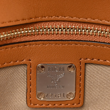 MCM Metallic Visetos Medium Millie Crossbody Bag Berlin Gold 10 of 27