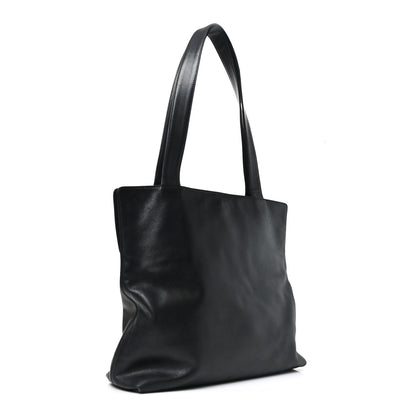 Chanel Calfskin Embossed CC Shoulder Bag Black 3 of 10