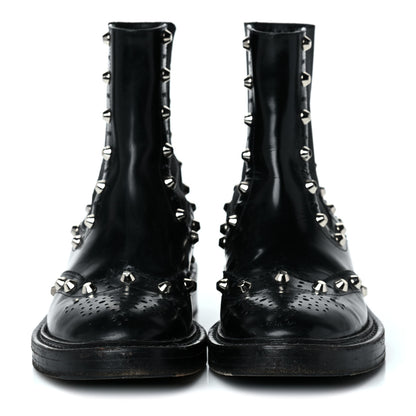 Balenciaga Calfskin Womens Studded Chelsea Boots 37 Black 2 of 30