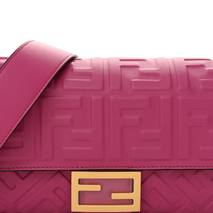 Fendi Nappa FF 1974 Embossed Baguette Ciclamino Pilar 7 of 10