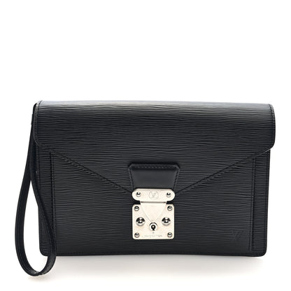 Louis Vuitton Epi Pochette Sellier Dragonne Clutch Black 1 of 6