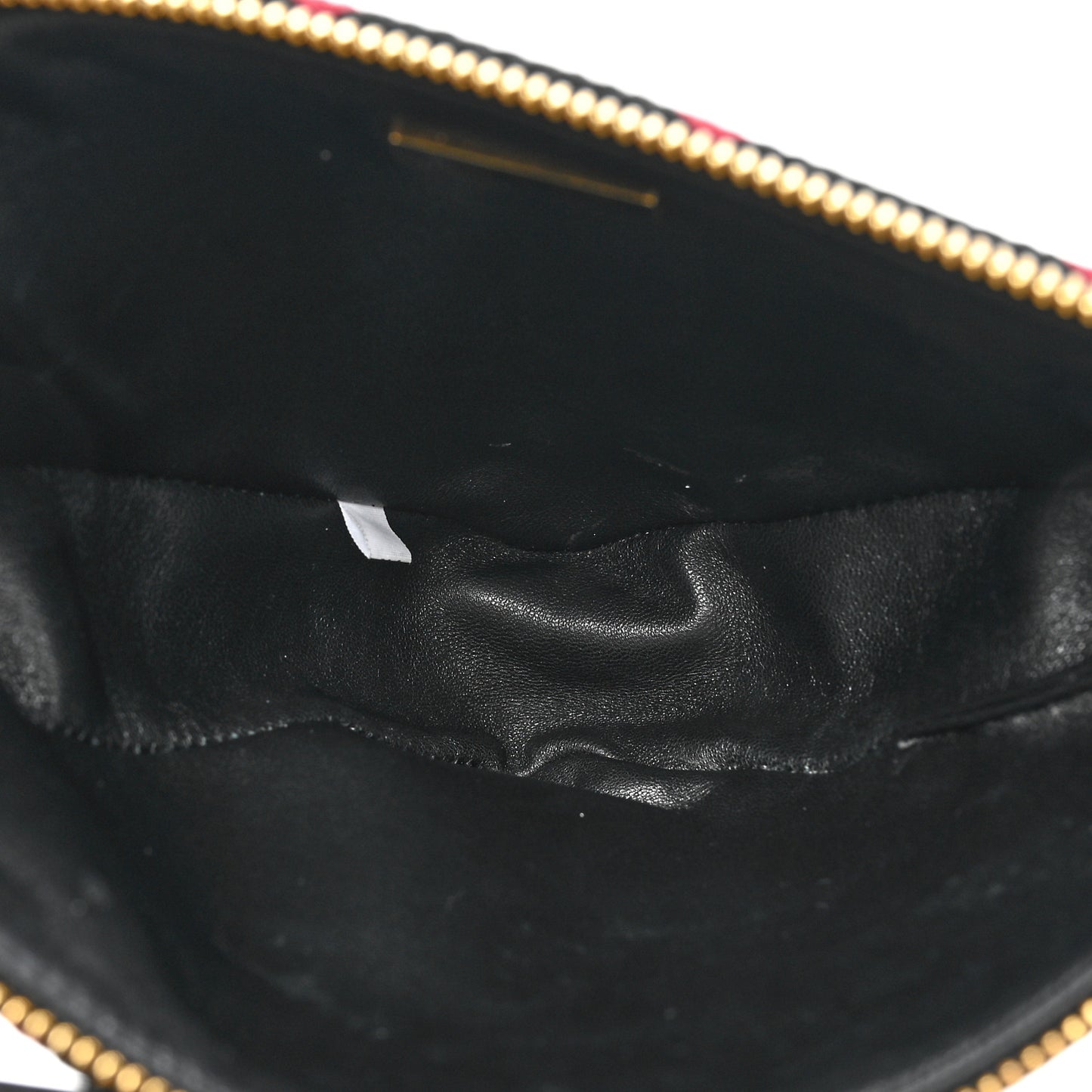 Jacquard Calfskin Triangolo Symbole Embroidered Mini Triangle Double Bag Black Ciliegia