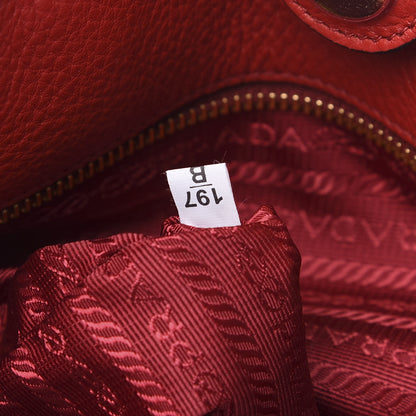 Prada Vitello Daino Tote Rosso 5 of 7
