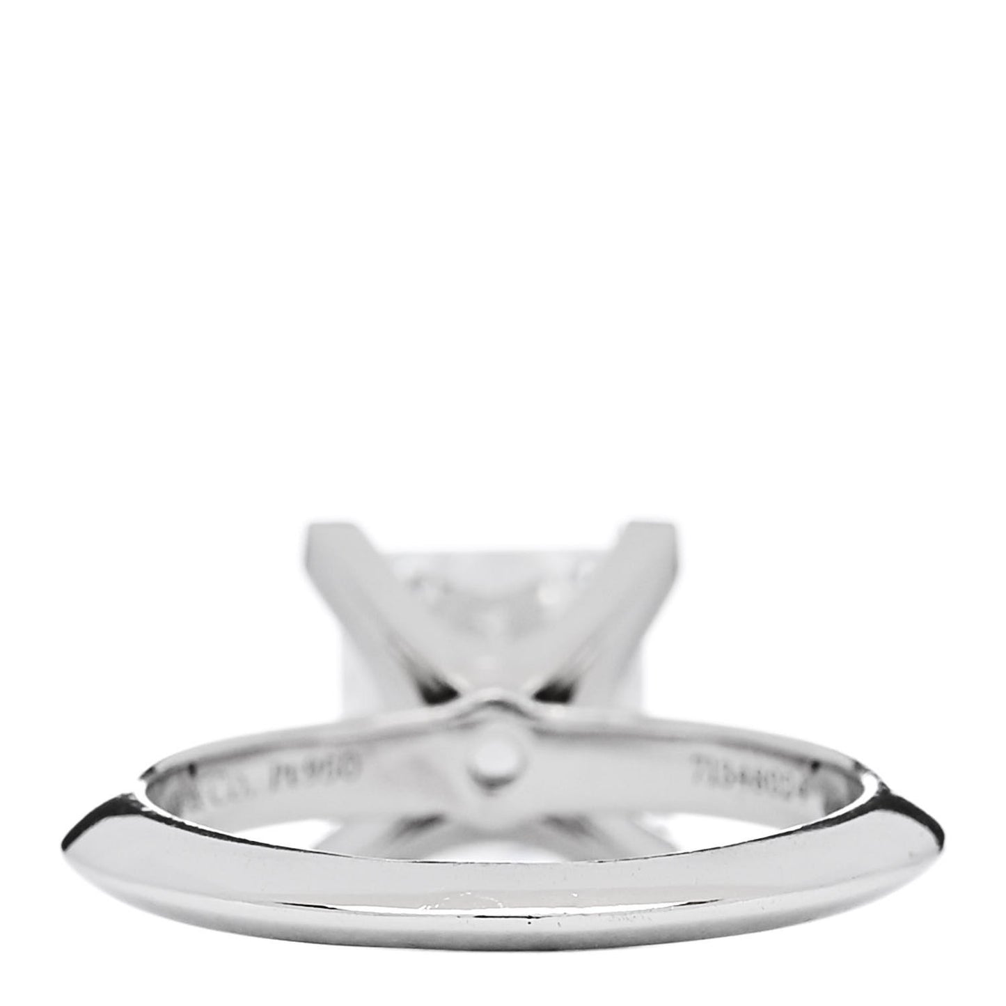 Platinum Diamond 2.08ct Princess Cut Solitaire Engagement Ring 48 4.5
