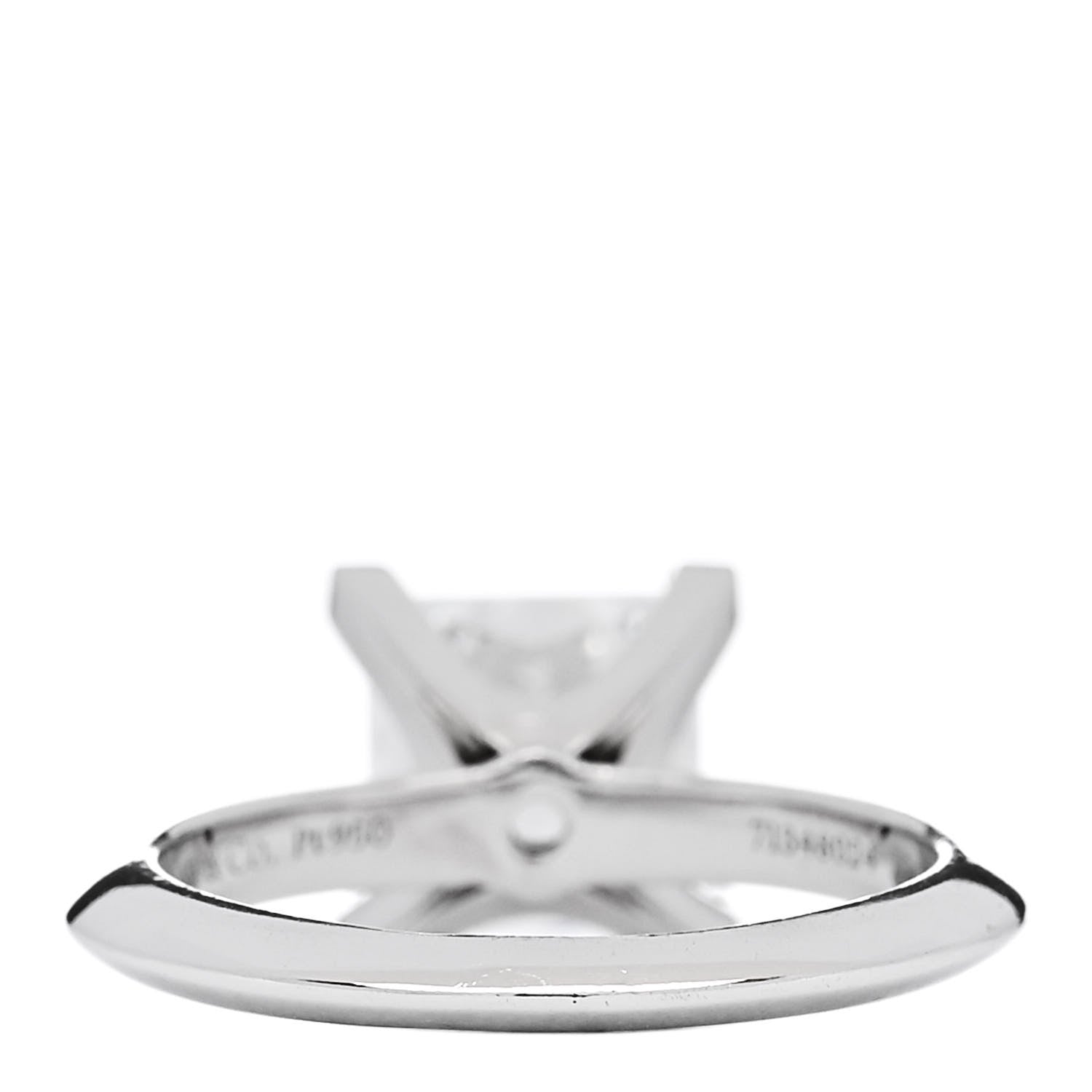 Tiffany Platinum Diamond 2.08ct Princess Cut Solitaire Engagement Ring 48 4.5 4 of 7