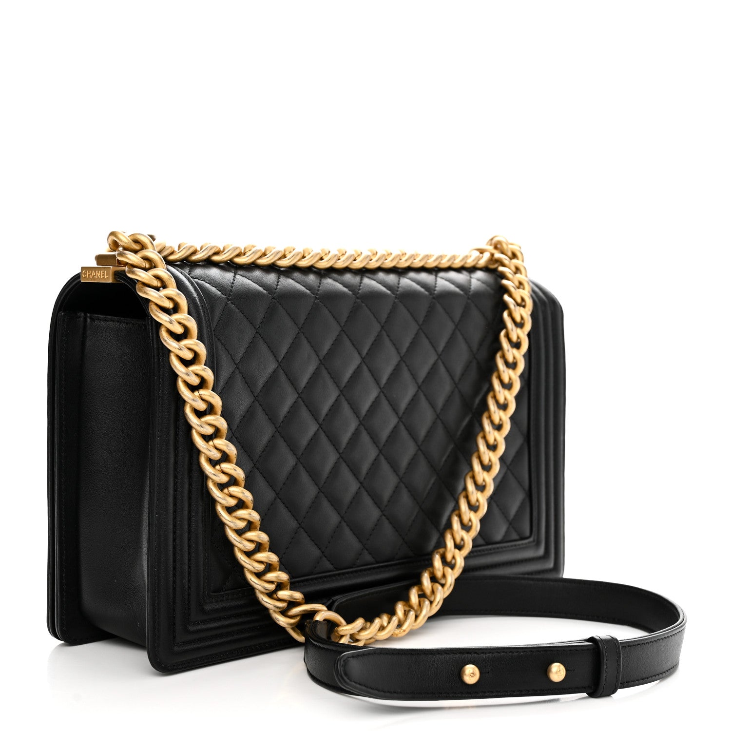 Chanel Calfskin Quilted New Medium Boy Flap Black 2 of 13