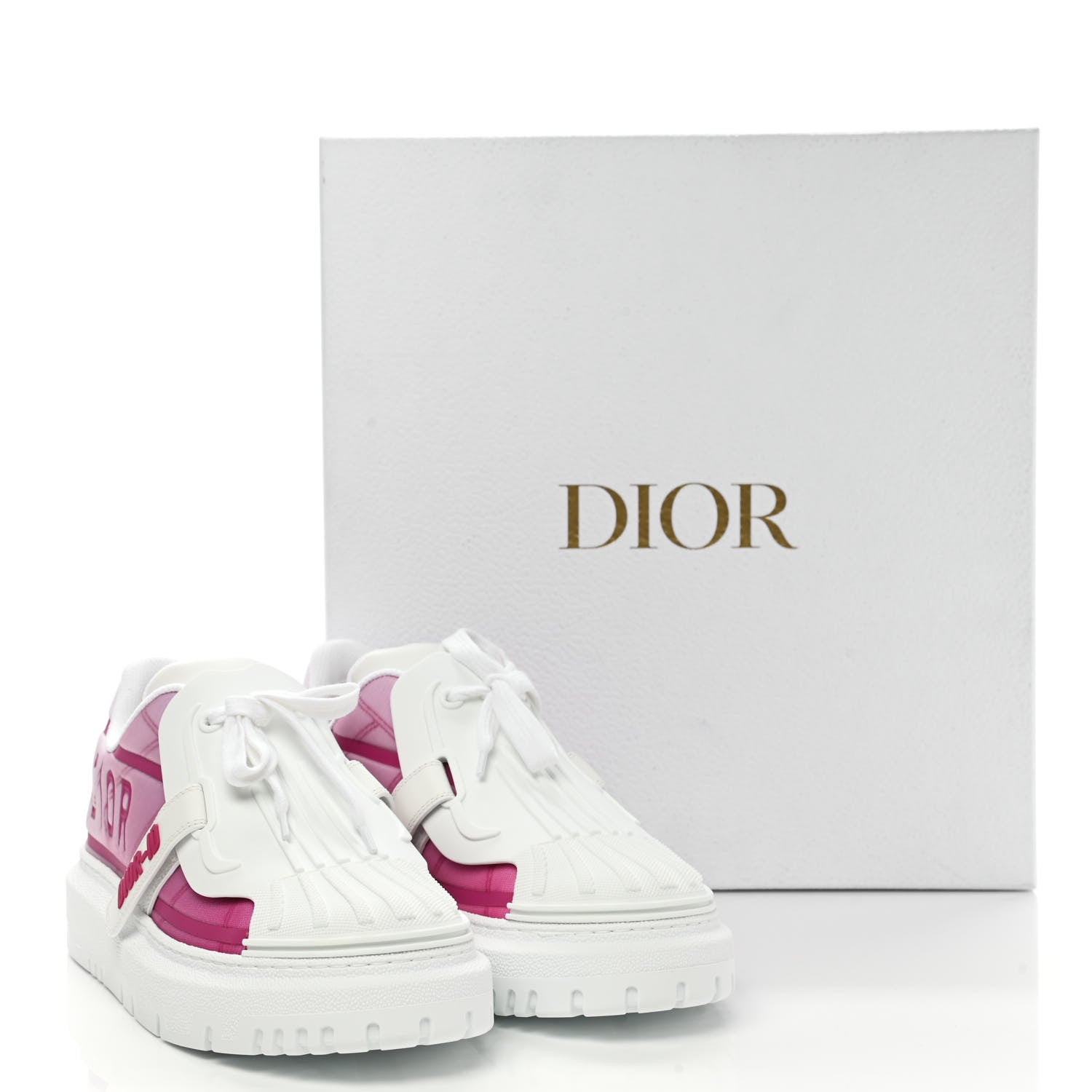 Christian Dior Reflective Fabric Shaded Dior-ID Platform Sneakers 39 Raspberry 9 of 9