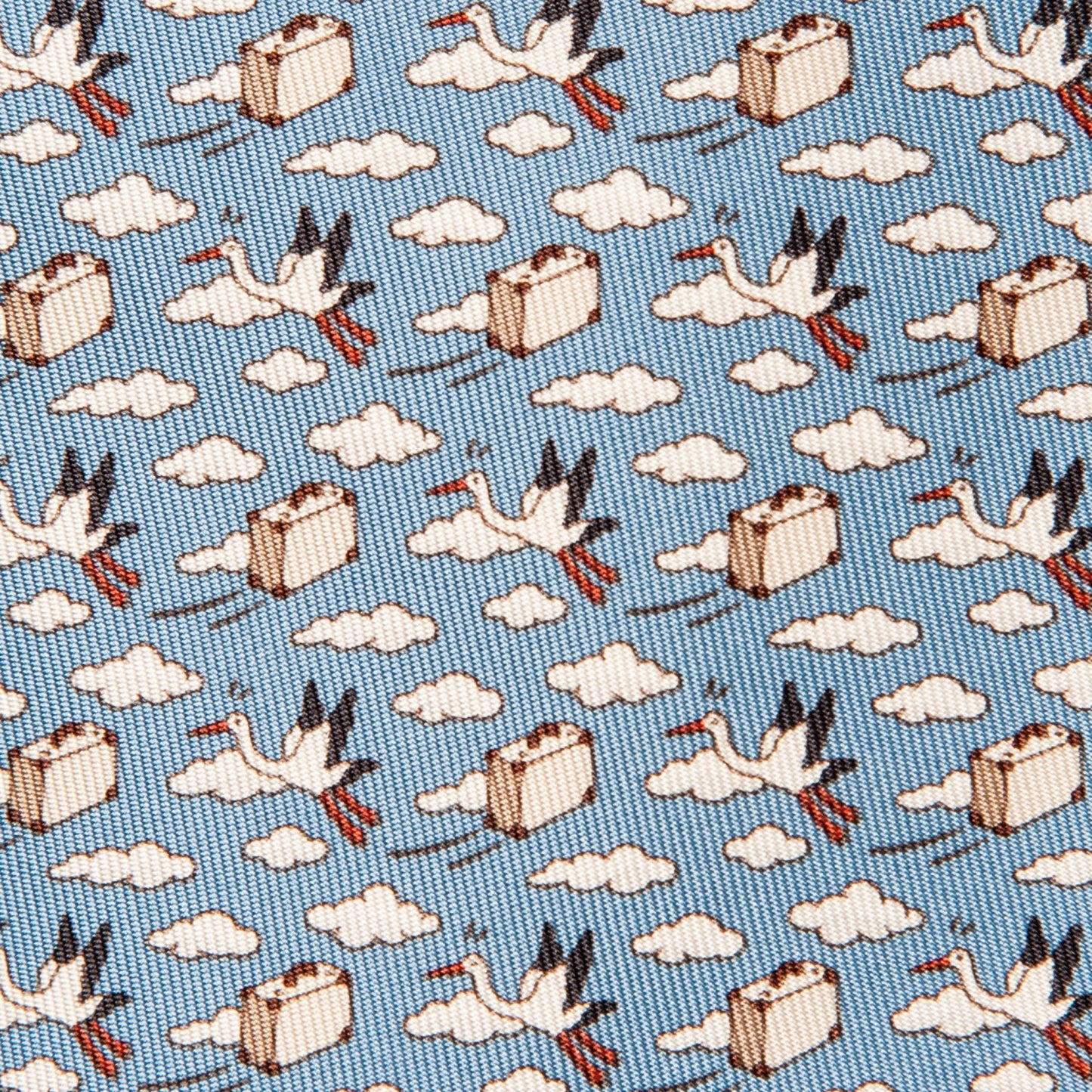 Printed Silk Mens Neck Tie Bleu