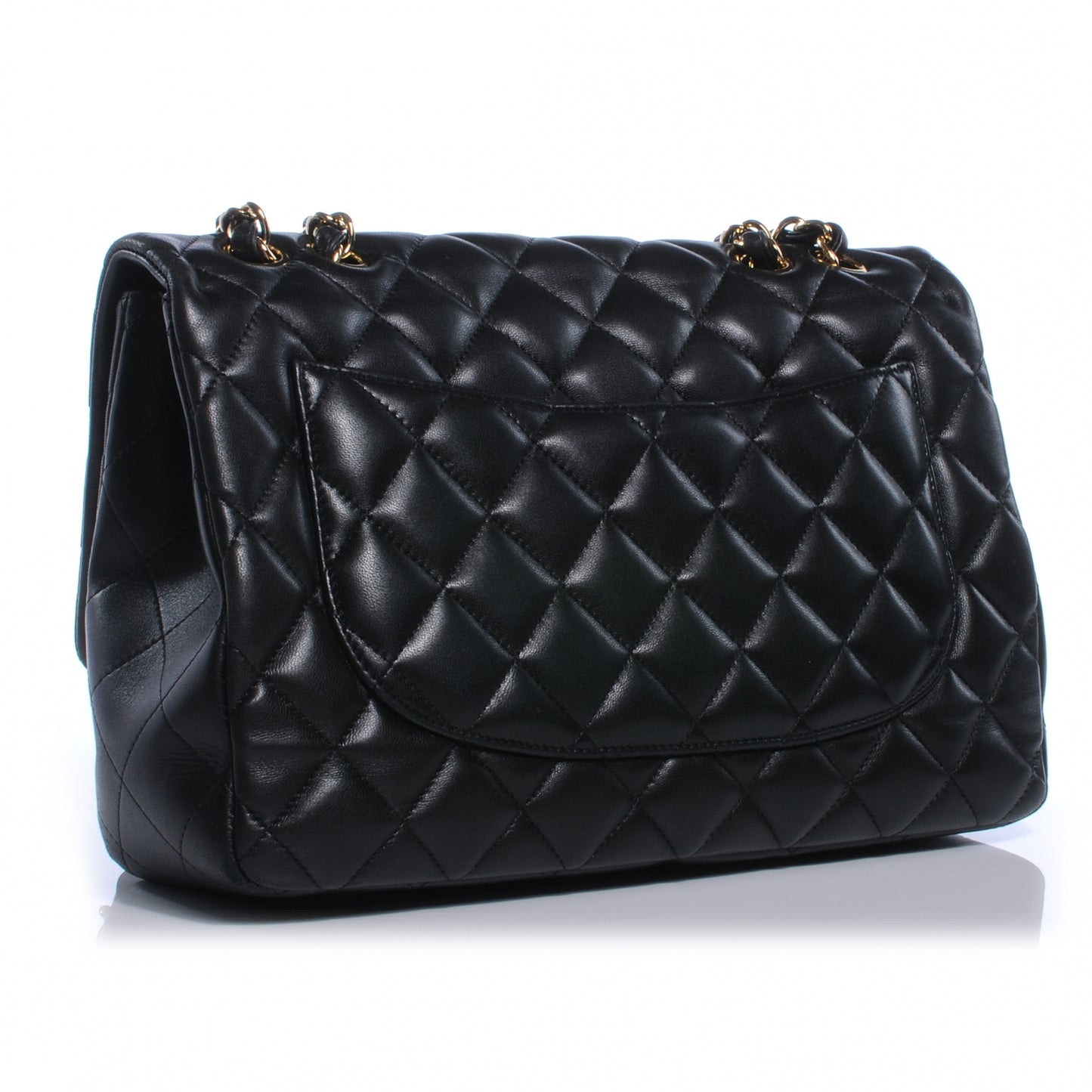 Lambskin Jumbo Single Flap Black