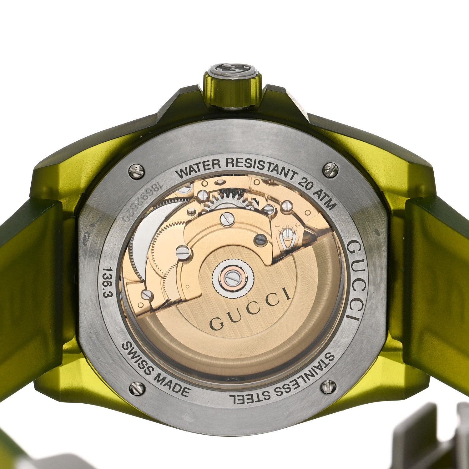 Gucci Stainless Steel Rubber 40mm Dive Quartz Watch Green 4 of 4