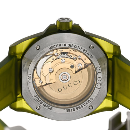 Gucci Stainless Steel Rubber 40mm Dive Quartz Watch Green 4 of 4