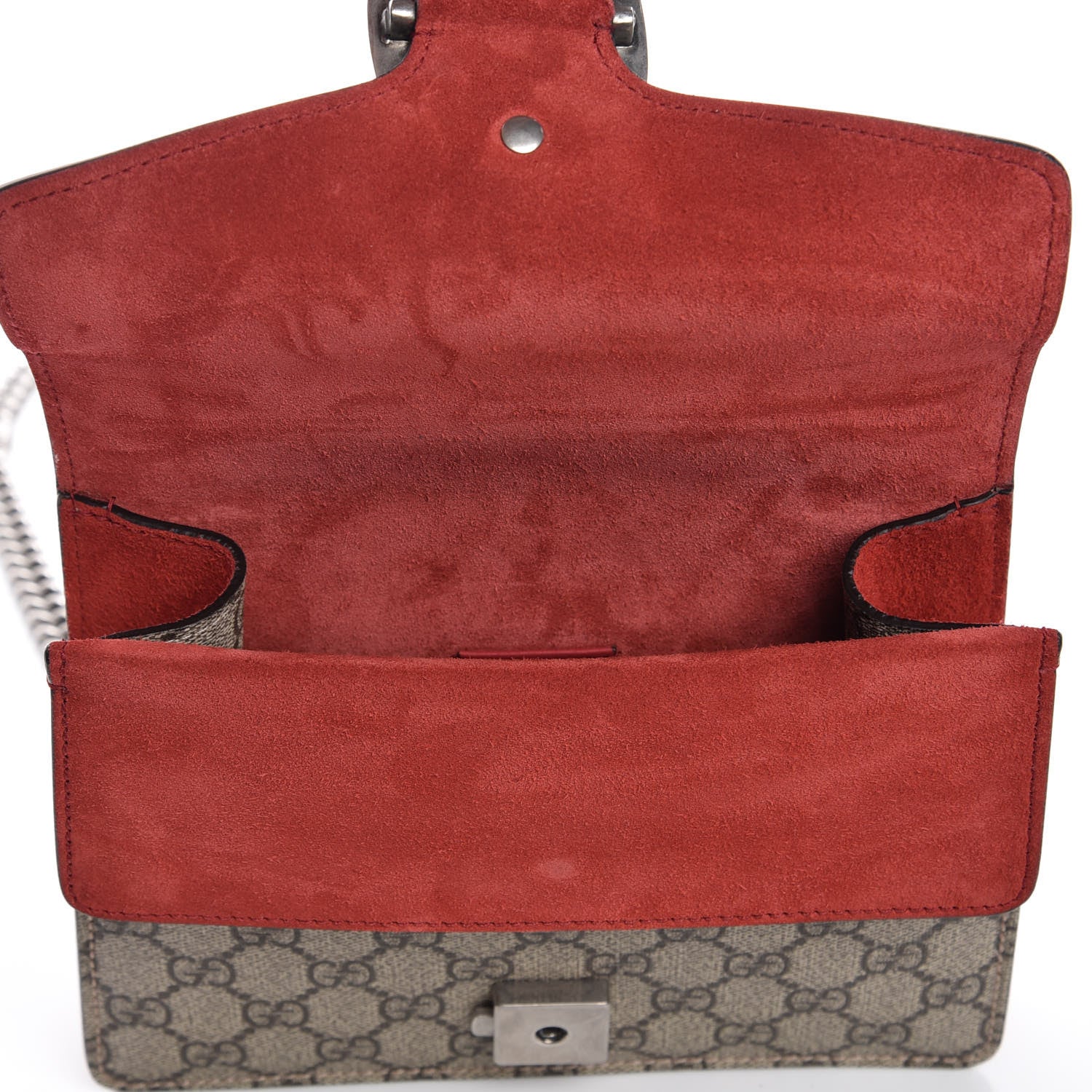 Gucci GG Supreme Monogram Mini Dionysus Shoulder Bag Hibiscus Red 8 of 9