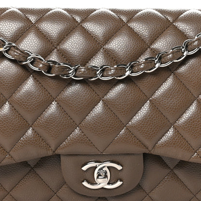 Chanel Caviar Quilted Jumbo Double Flap Brown 8 of 10