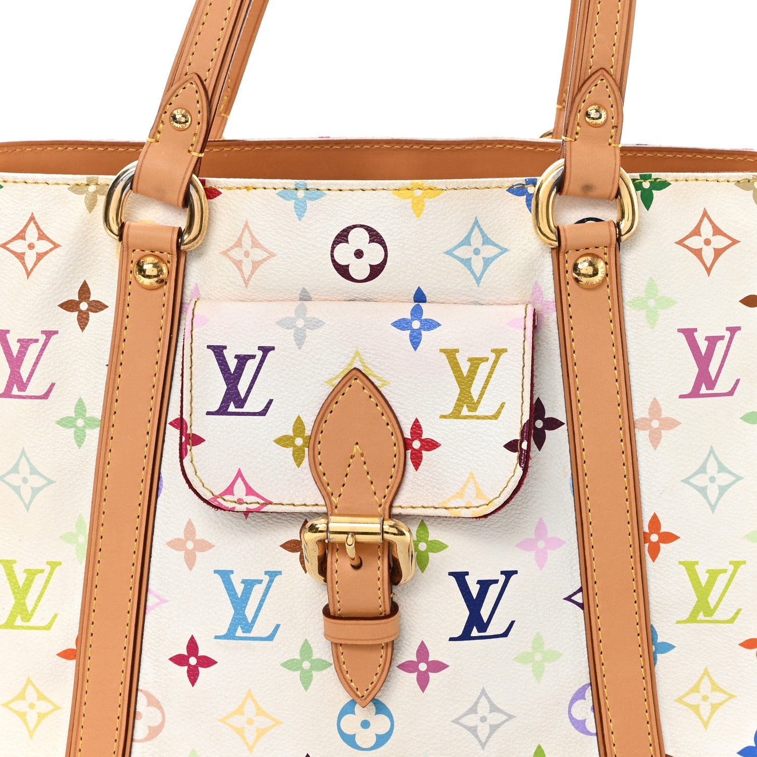Louis Vuitton Monogram Multicolor Aurelia MM White 7 of 10