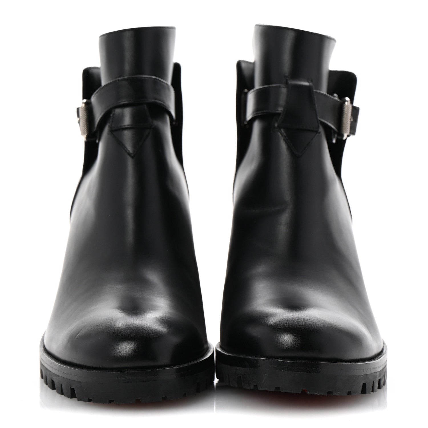 Christian Louboutin Calfskin Communa 70 Ankle Boots 38 Black 3 of 10