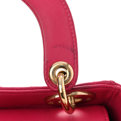 Christian Dior Lambskin Cannage Mini Lady Hot Pink 11 of 12