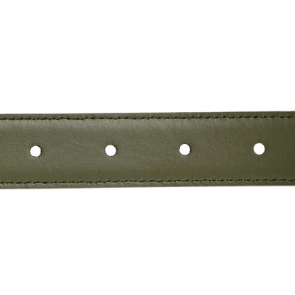 Celine Box Calfskin Medium 25mm Triomphe Belt 80 32 Fall Green 6 of 6