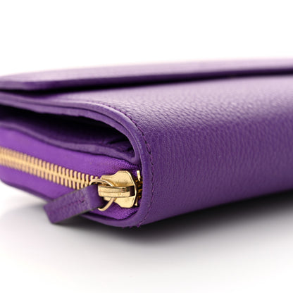 Gucci Grained Calfskin Continental Zip Wallet Purple 10 of 13