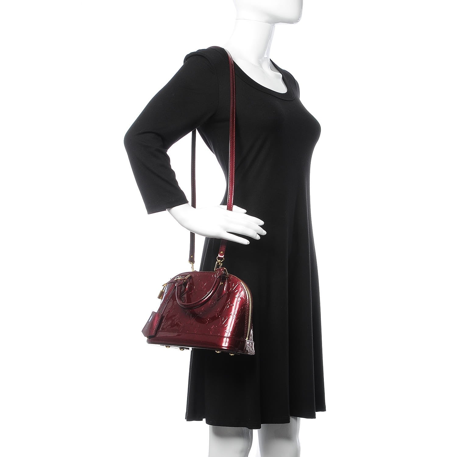Louis Vuitton Vernis Alma BB Griotte 2 of 8