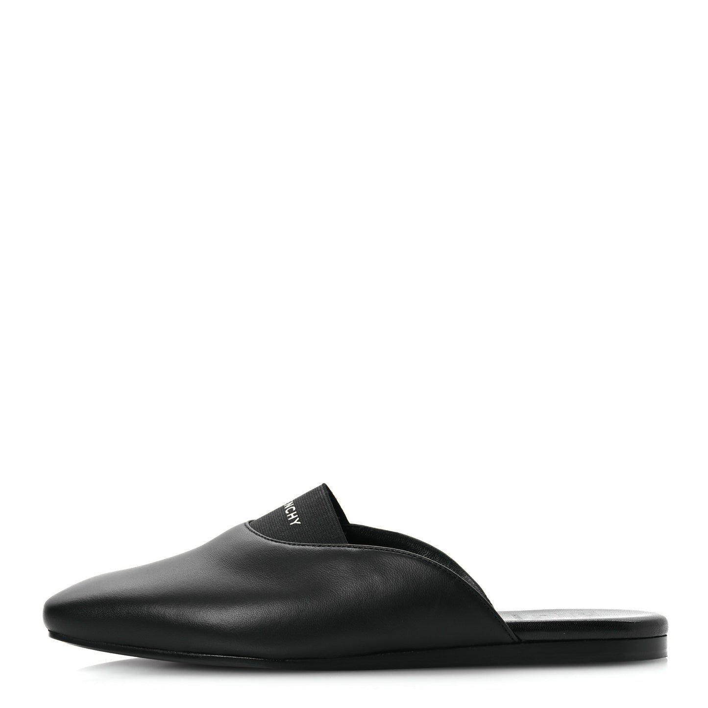 Calfskin Dune Bedford Logo Mule Slides 36 Black