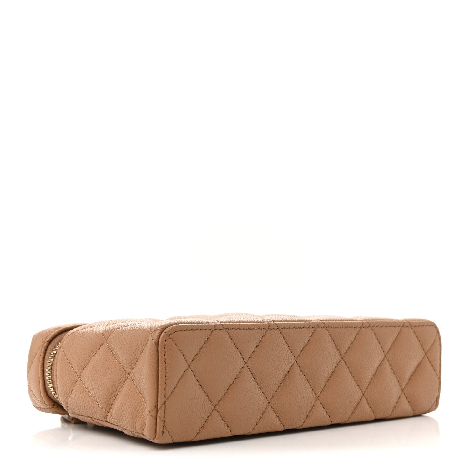 Chanel Caviar Quilted Top Handle Slim Vanity With Chain Brown 4 of 11