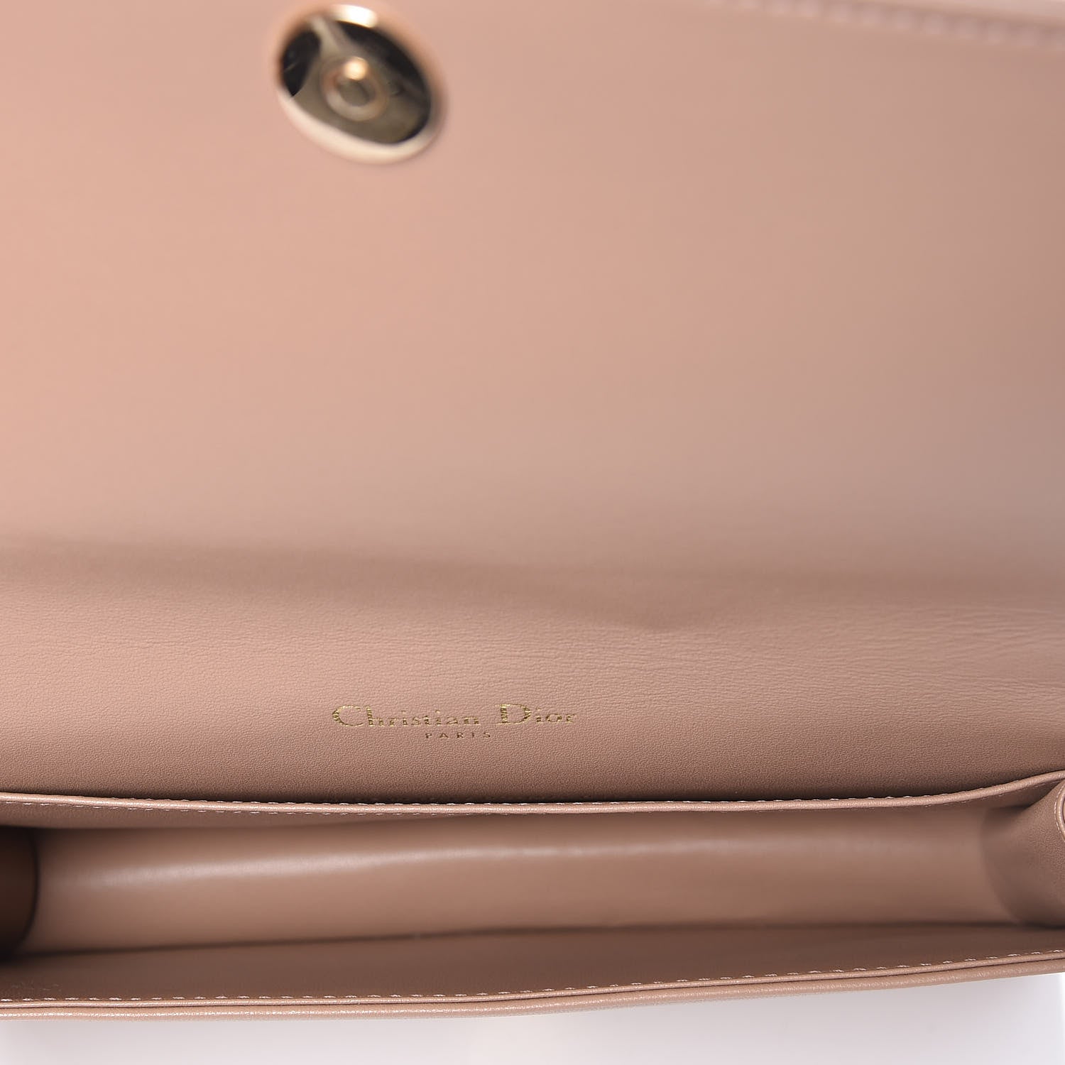 Christian Dior Lambskin Cannage Lady Dior Pouch Beige 7 of 11