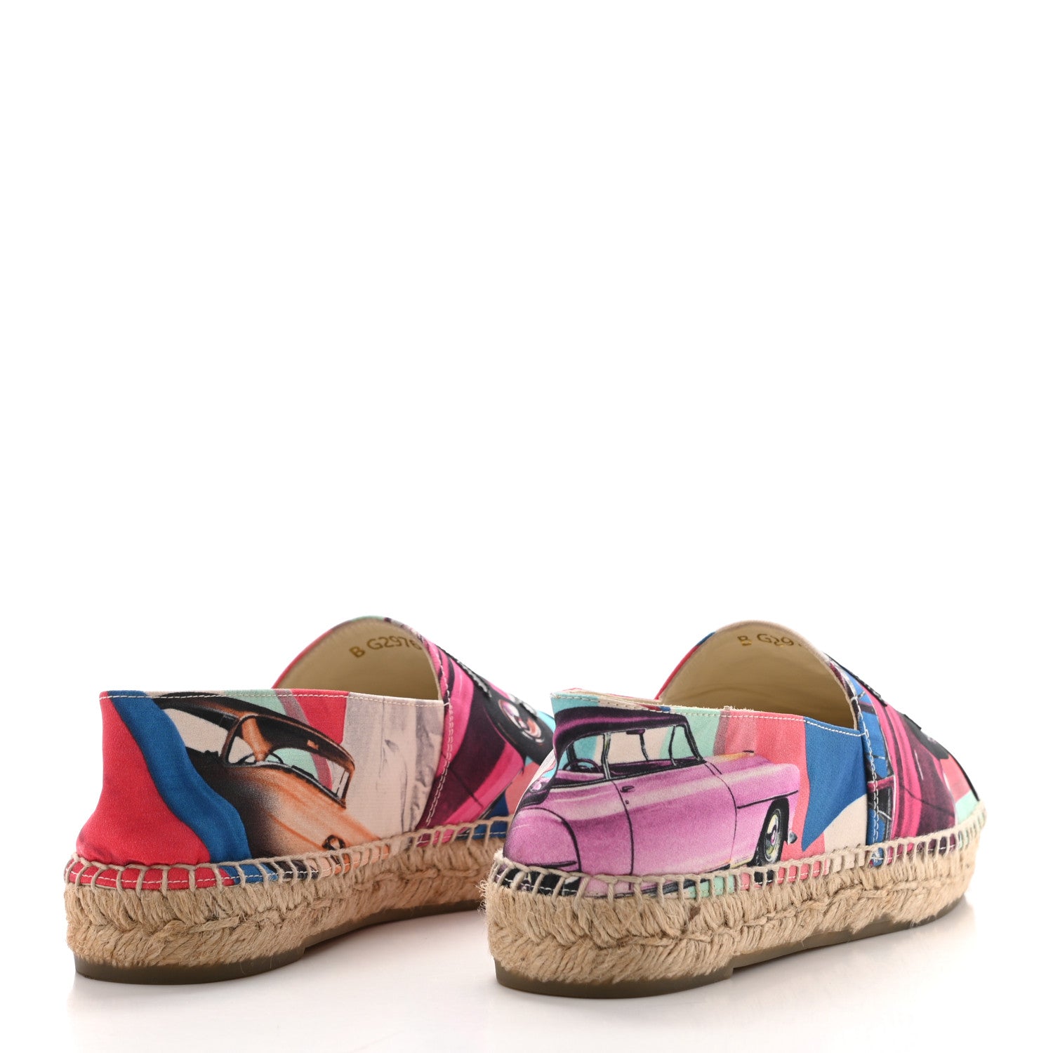Chanel Fabric Patent CC Espadrilles 38 Multicolor Black 4 of 12
