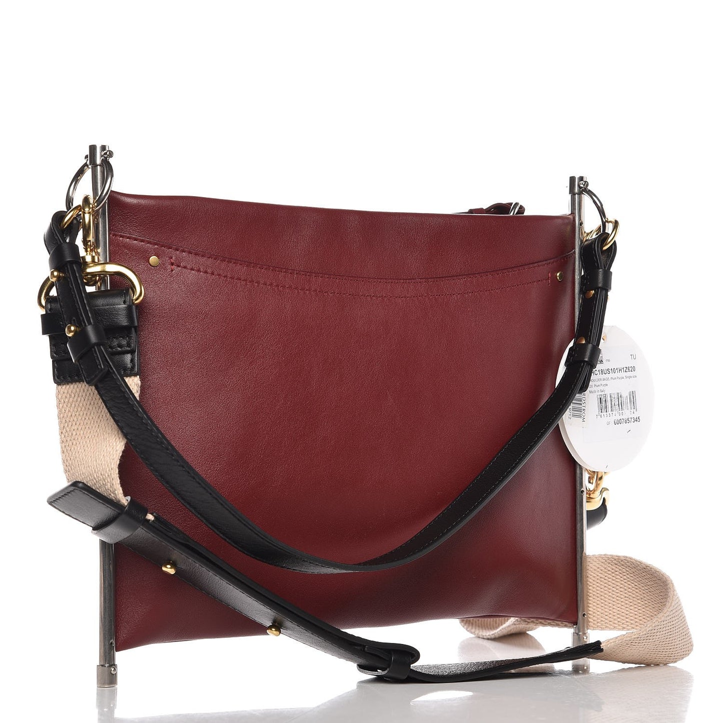 Smooth Calfskin Medium Roy Clutch Plum Purple