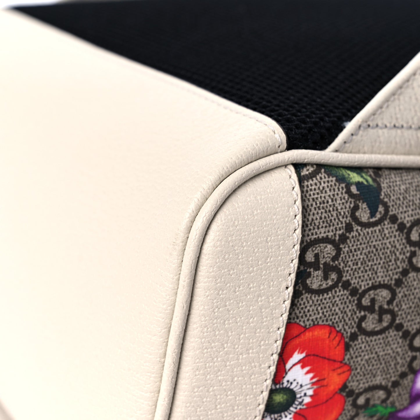 GG Supreme Monogram Flora Web Small Ophidia Day Backpack White