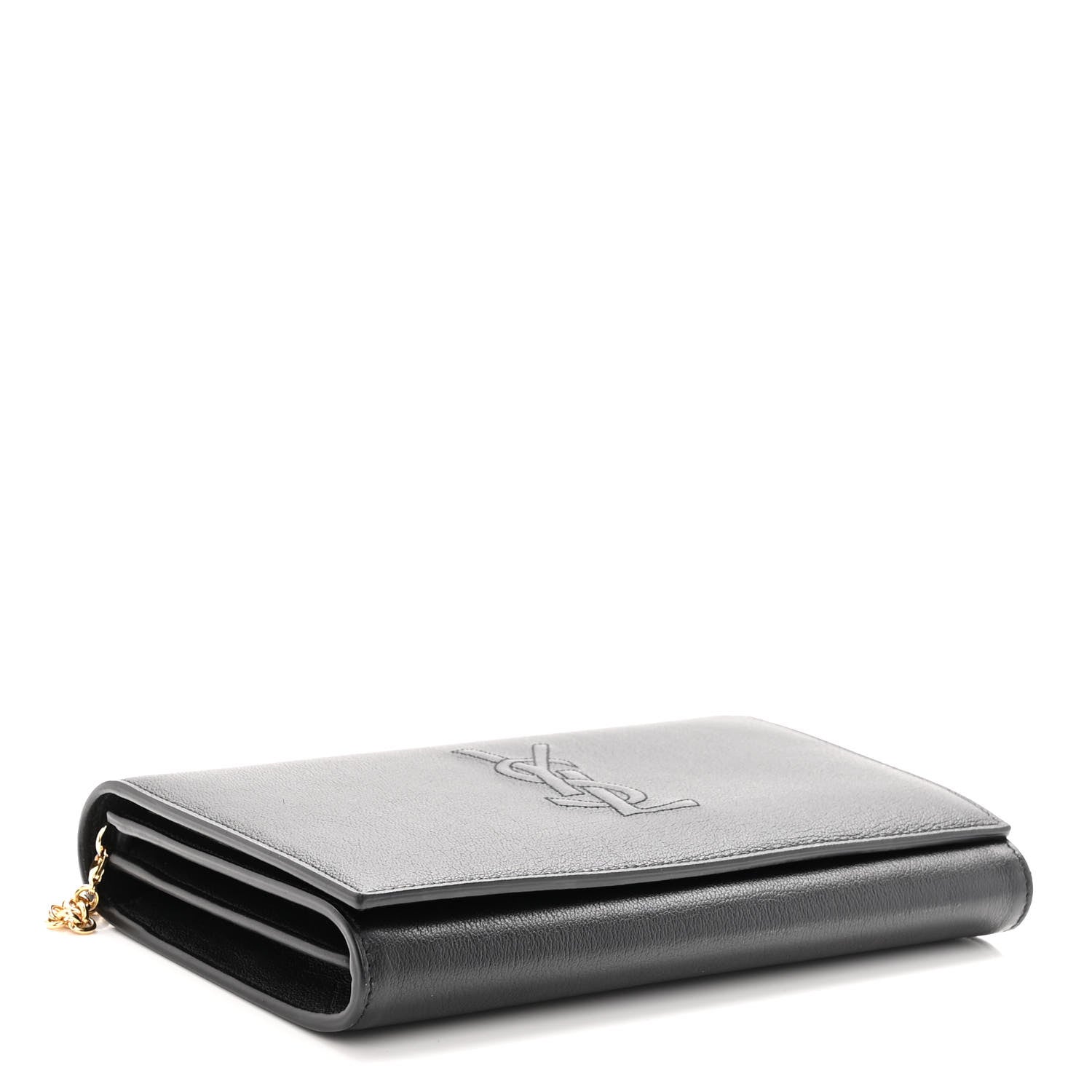 Saint Laurent Calfskin Monogram Belle de Jour Chain Clutch Black 4 of 10
