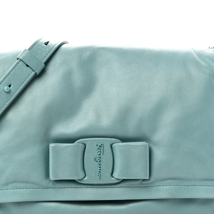 Salvatore Ferragamo Calfskin Small Viva Bow Shoulder Bag Tyrone Turquoise 9 of 12